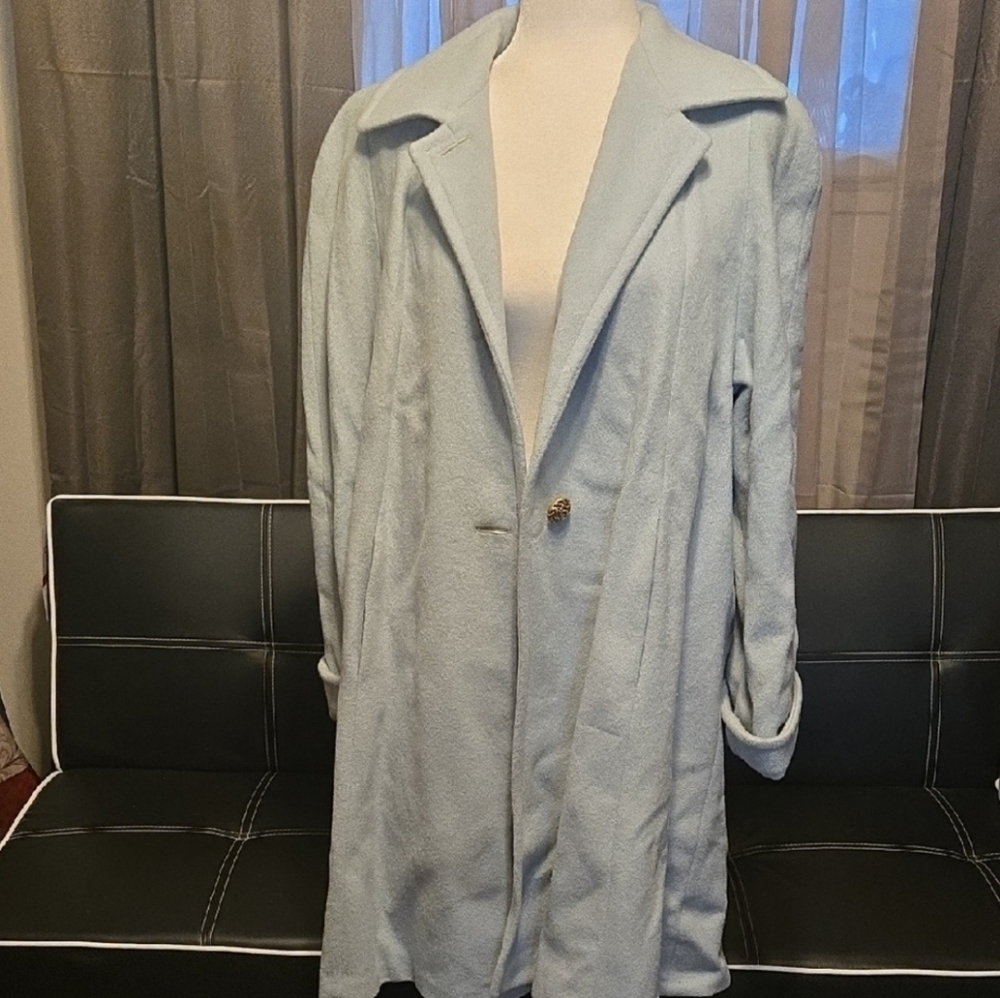 Ashley Scott Women's Light Blue Coat - Picture 8 of 8